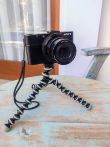 Meine Fotoausrüstung, eine Sony RX100M2 auf einem Joby Pod